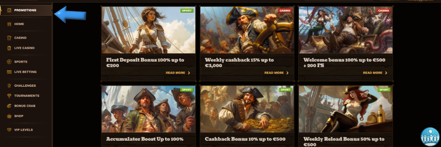 Fat Pirate casino bonus